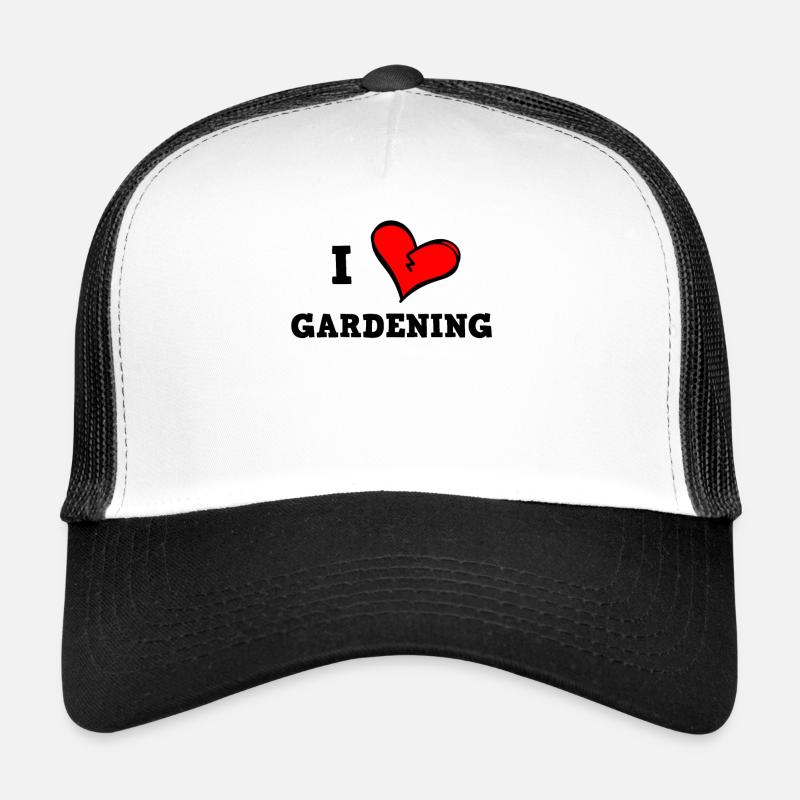 Ich liebe Gartenarbeit - Trucker Cap - Weiß/Schwarz