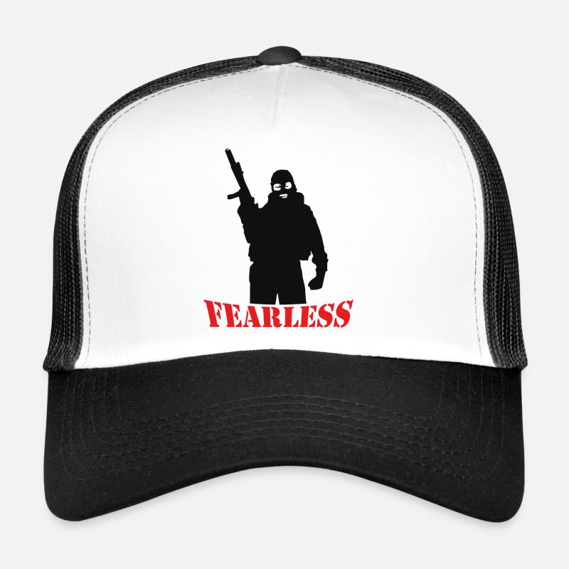 Intrépide - Casquette trucker  - blanc/noir