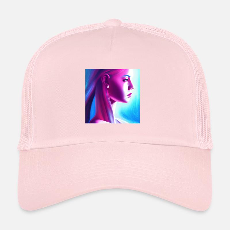 Retrowave Synthwave 80s Character Design Trucker Cap