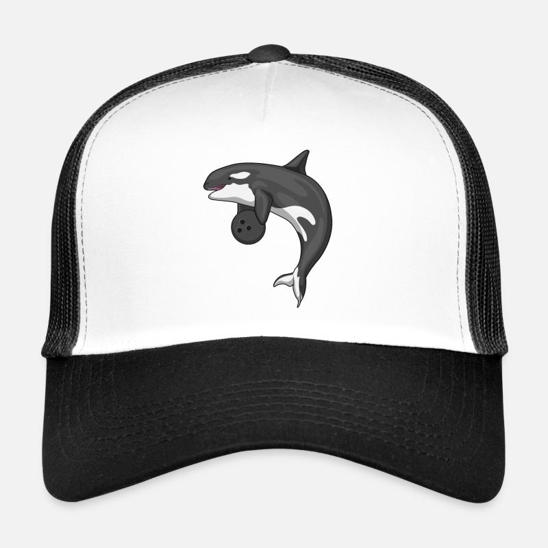 Schwertwal Bowling Bowlingkugel - Trucker Cap - Weiß/Schwarz