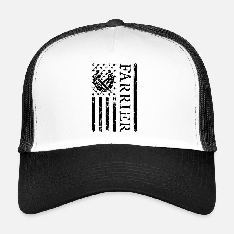 Farrier Flag Blacksmithing Horseshoe Farriers Trucker Cap