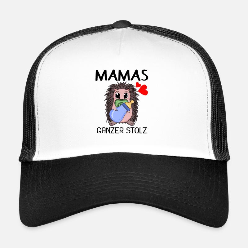 Baby Geburt Schwanger Babyspruch - Trucker Cap - Weiß/Schwarz