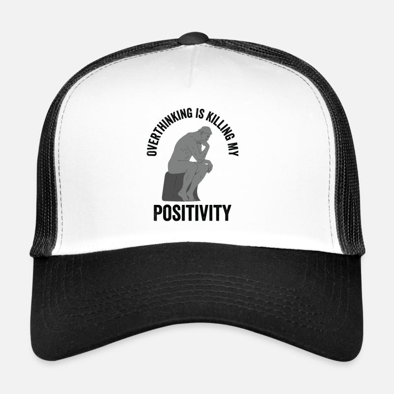 Overthinking Schädel Statue Kunstliebhaber Trucker Cap