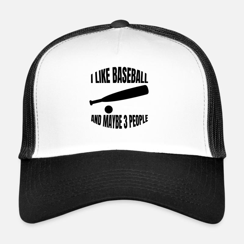Baseball Baseballspiel Geschenk Baseballliebhaber - Trucker Cap - Weiß/Schwarz