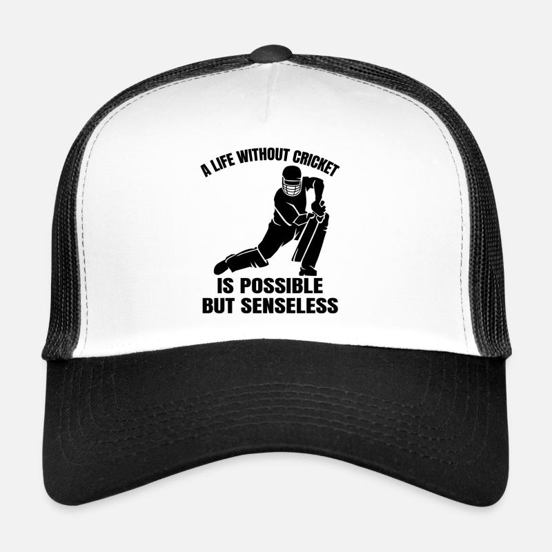 Équipe de cricket Slogan de cricket Cadeau Fan de cricket Casquette trucker 