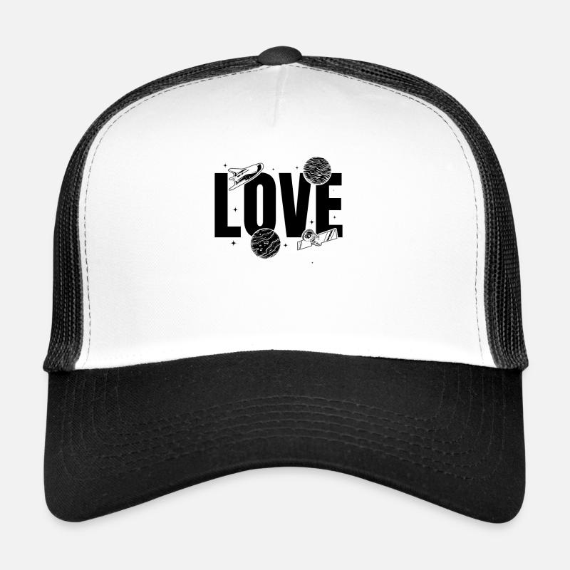 Aerospace Space Travel LOVE Spaceship Solar System Trucker Cap
