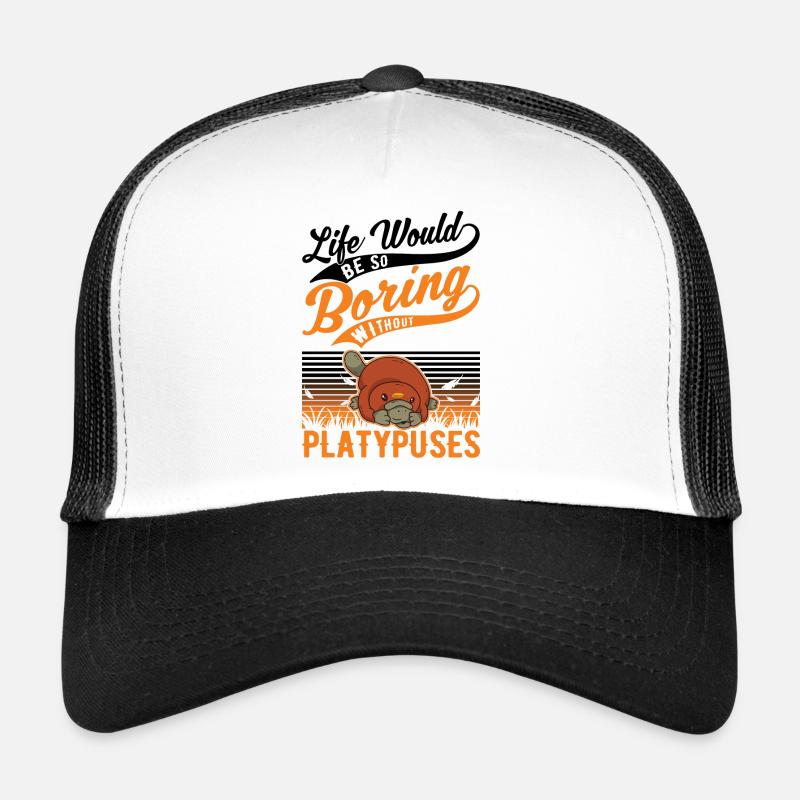 Schnabeltier Geschenk Platypus - Trucker Cap - Weiß/Schwarz