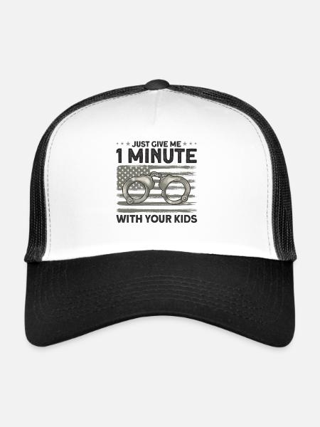 Handcuffs Correctional Officer Prison Guard - Trucker Cap - white/black - Front