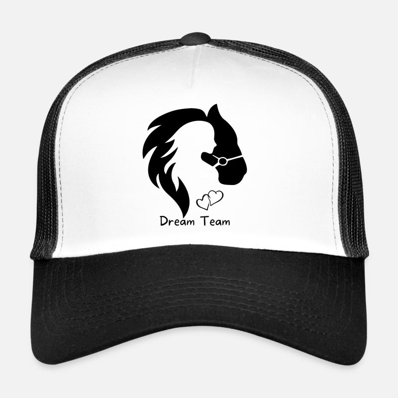 Pferd mit Mädchen Trucker Cap
