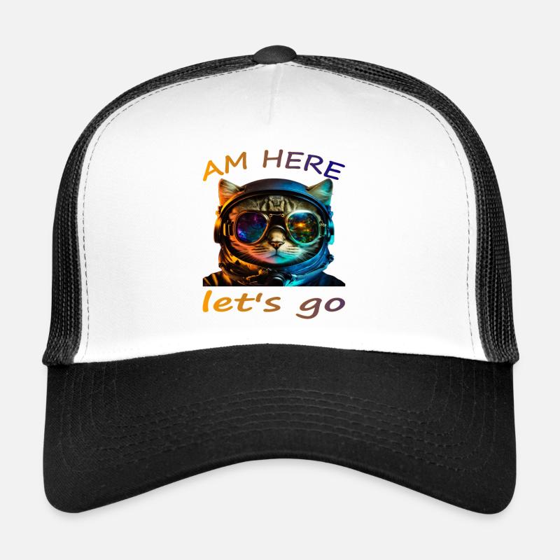 Chat Cosmonaute « Je suis là » Casquette trucker 