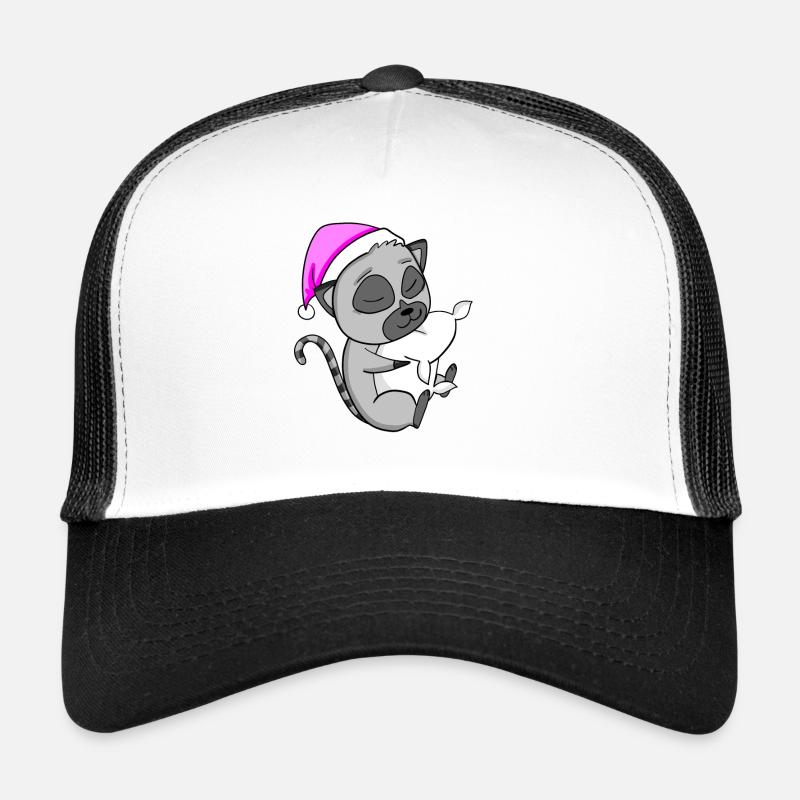 Lémurien - Casquette trucker - blanc/noir