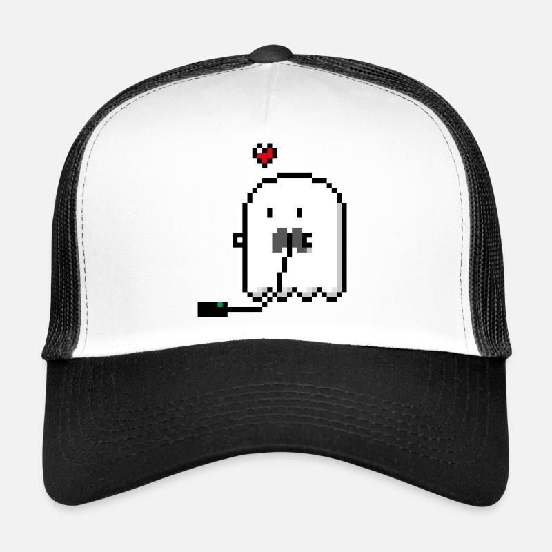 Gamer Ghostie - Trucker Cap - white/black
