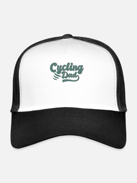 Fahrrad Papa Geschenk - Trucker Cap - Weiß/Schwarz