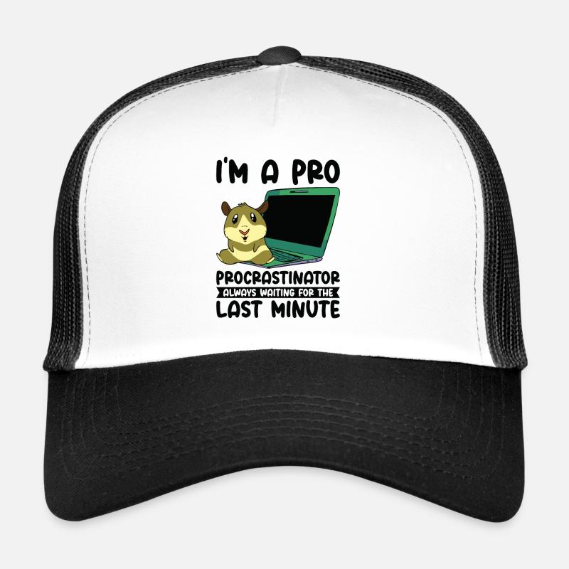 Procrastiner hamster Prokrastinator Time Casquette trucker 