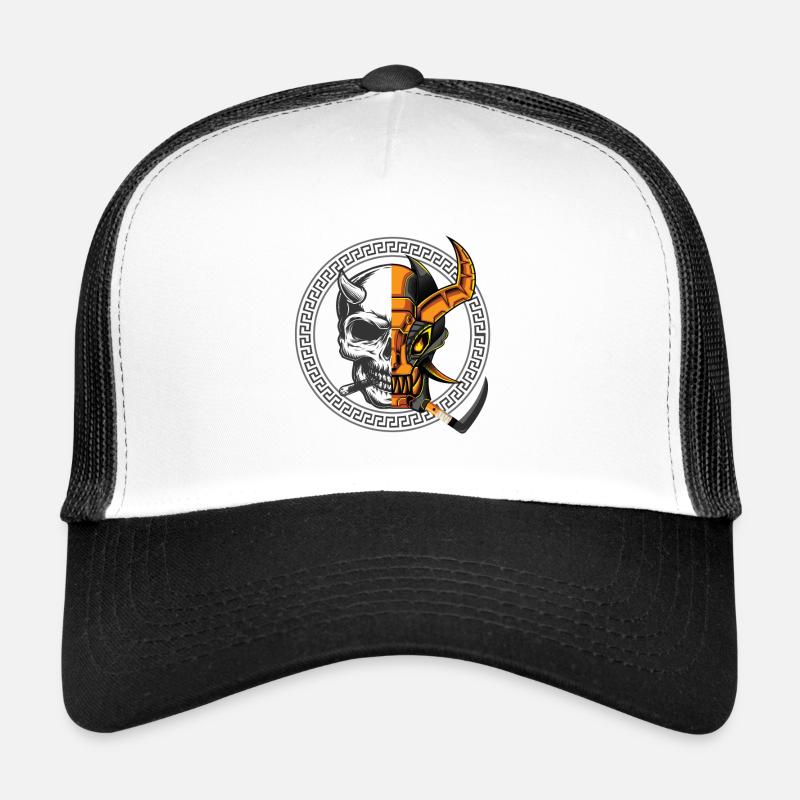 Samurai Monster orange skeleton Trucker Cap