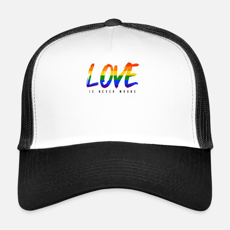 LGBTQ love is never wrong Trucker Cap