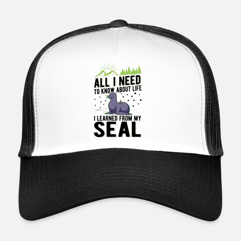 Robbe Geschenk Seehund Seelöwe Trucker Cap