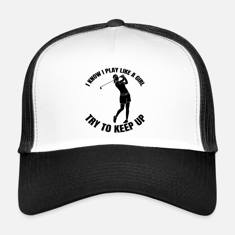 Golfeurs Golf Golf Club Golf Golf Terrain de golf - Casquette trucker  - blanc/noir