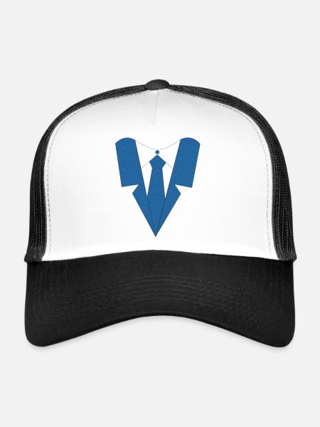 SHIRT WITH TIE - Trucker Cap - white/black - Front