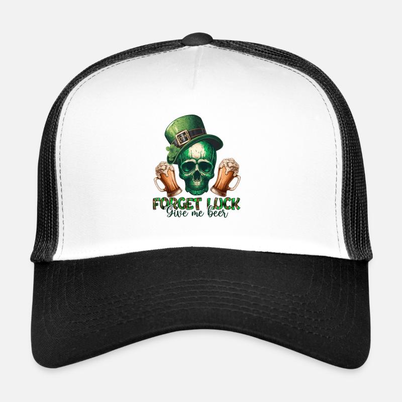 Crâne irlandais Irlande Trèfle vert Saint-Patrick Casquette trucker 