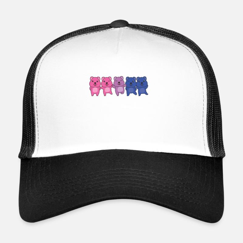 Bi Flag Pride LGBTQ Quokka Casquette trucker 