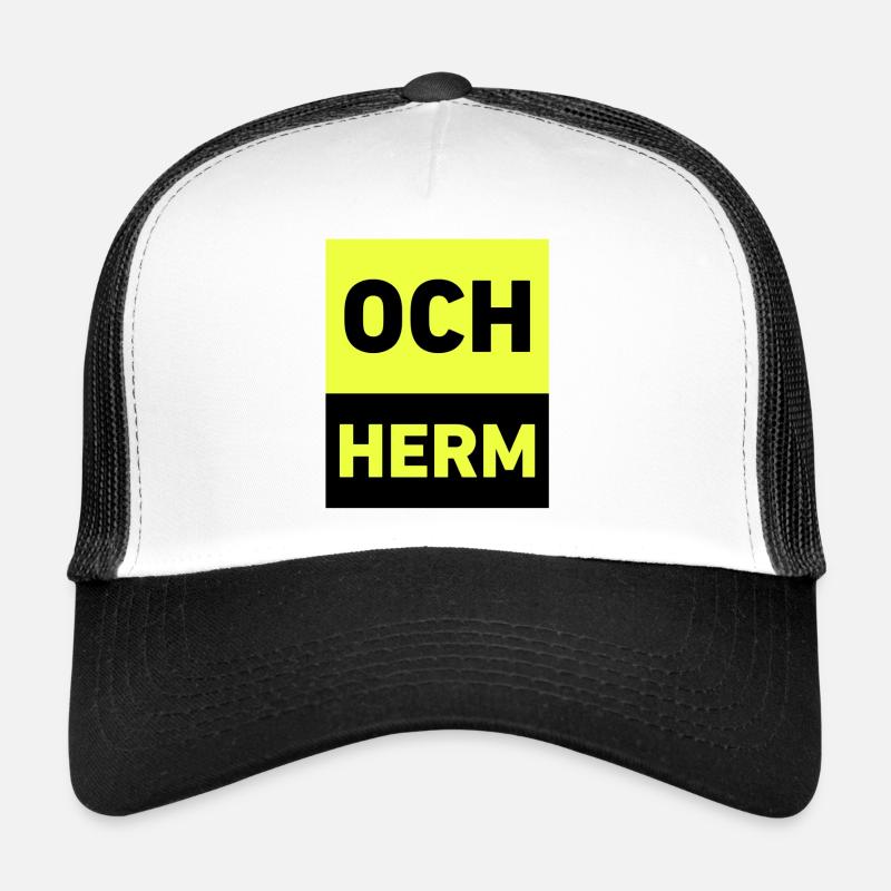 Och herm - Trucker Cap - Weiß/Schwarz