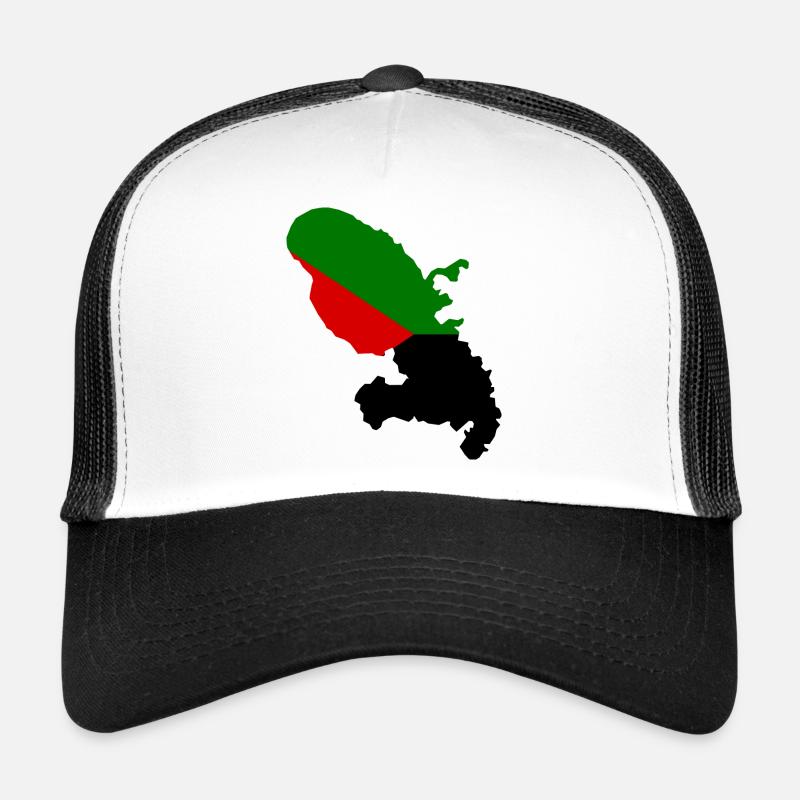 Stadtplan von Martinique - Trucker Cap - Weiß/Schwarz