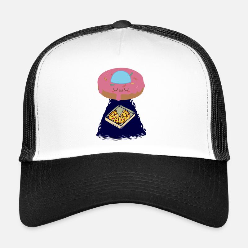 Alien eating pizza Trucker Cap