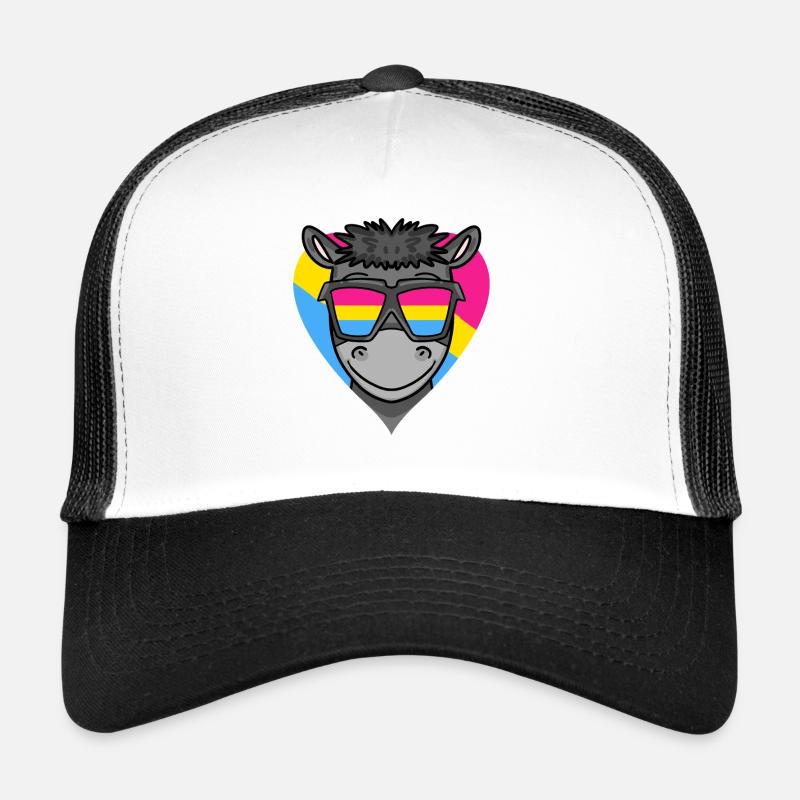 Pansexual Donkey Heart Gift Trucker Cap