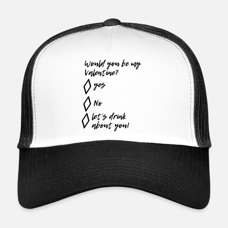 Voudriez-vous être mon Valentin (Noir) Casquette trucker 