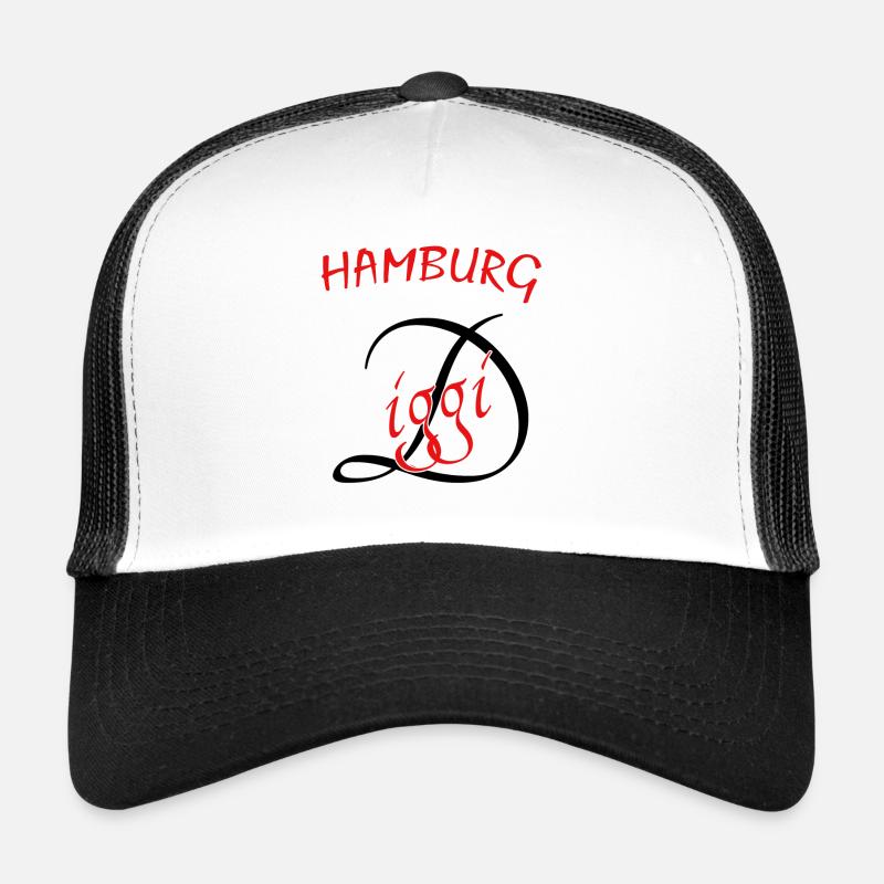Hamburg Diggi - Trucker Cap - Weiß/Schwarz