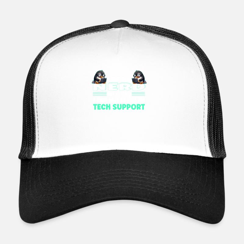 I May Be a Nerd But at Least I Need No Tech - Trucker Cap - Weiß/Schwarz