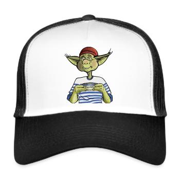 Korrigan breizh - Casquette trucker  - blanc/noir - Devant