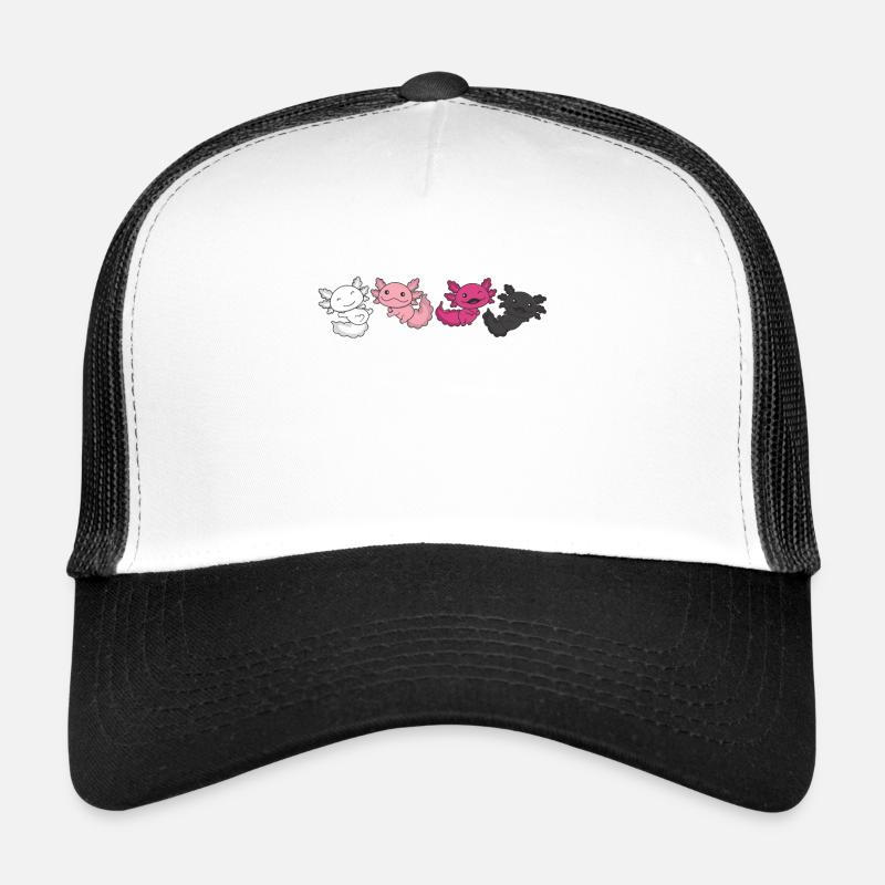 Transfem Drapeau Pride LGBTQ Axolotl Casquette trucker 