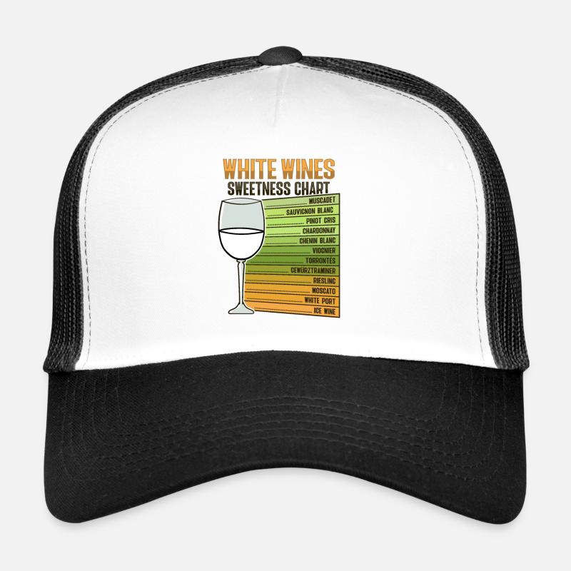 White Wine Sweet Diagram Design for a Trucker Cap