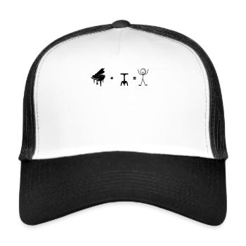 Drôle de pianiste Drôle de pianiste - Casquette trucker  - blanc/noir - Devant