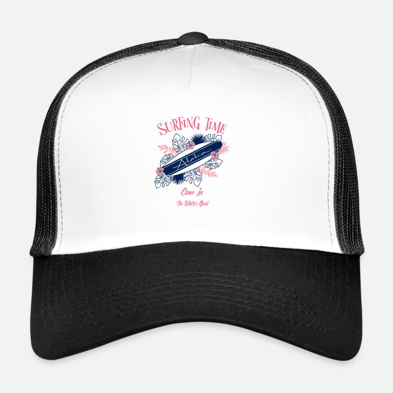 Surfzeit - Trucker Cap - Weiß/Schwarz