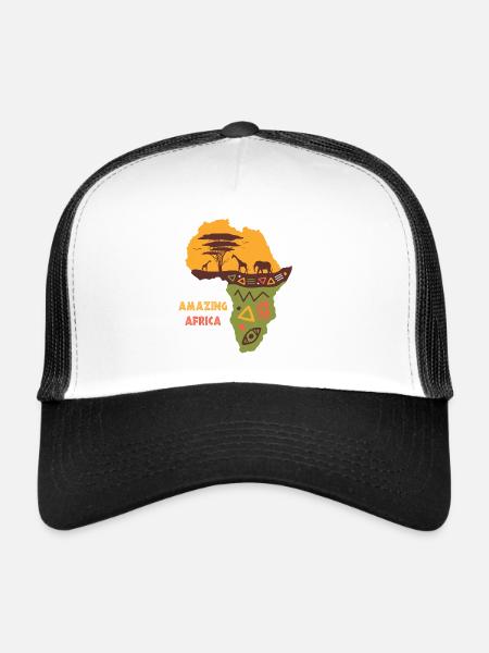 Africa - Trucker Cap - Weiß/Schwarz
