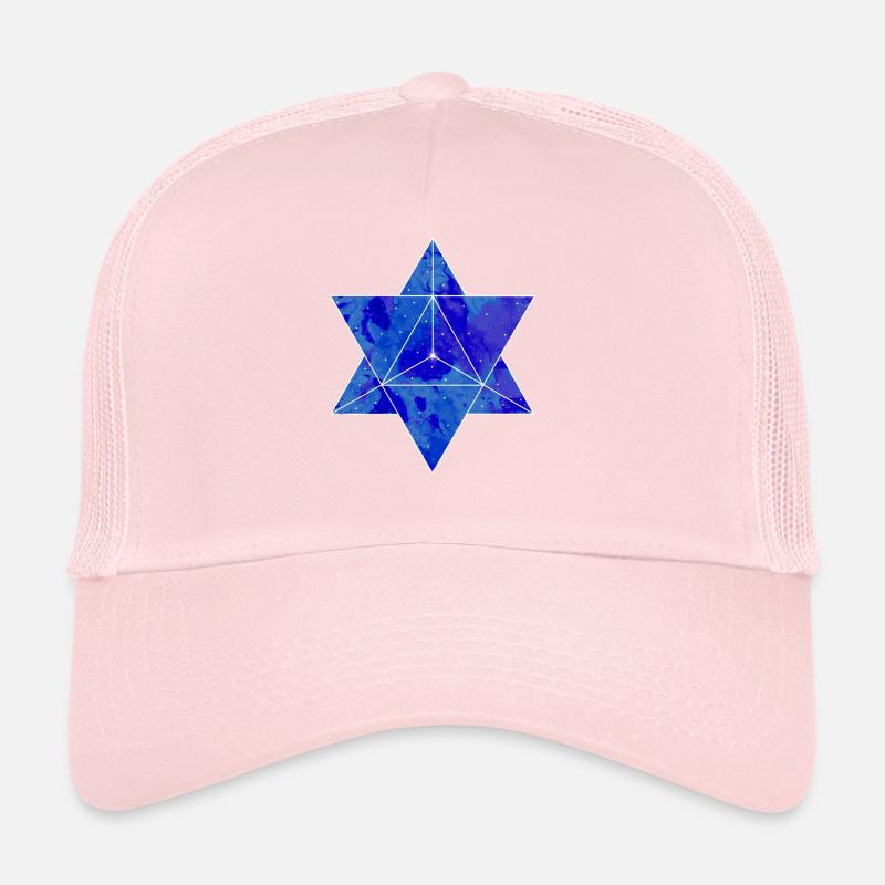 Merkaba - Night Image - Stars - Sacred Geometry Trucker Cap