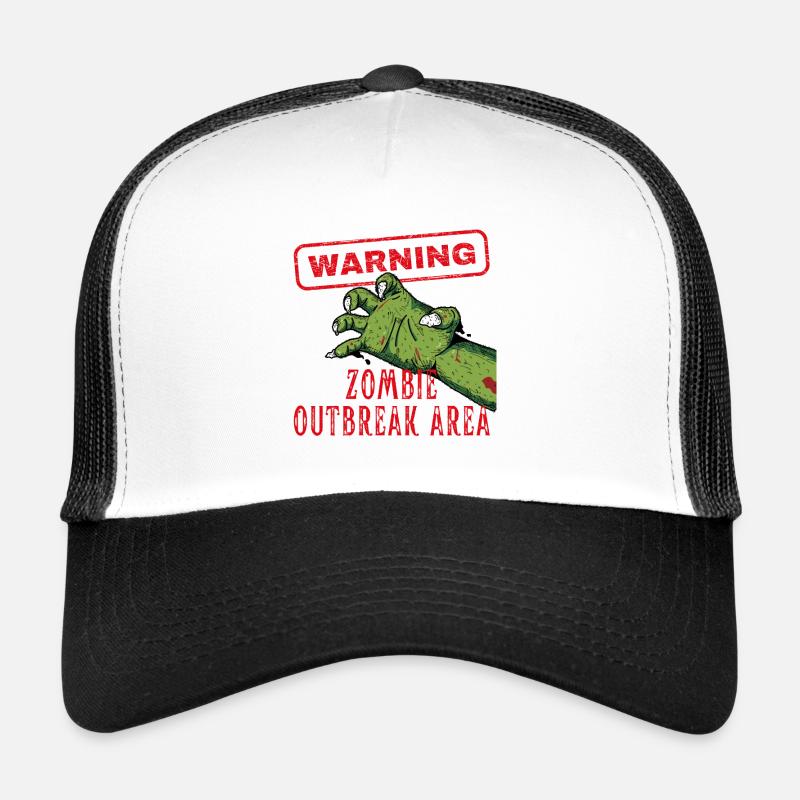 Warnung Zombie Outbreak Area Brain Eater Trucker Cap