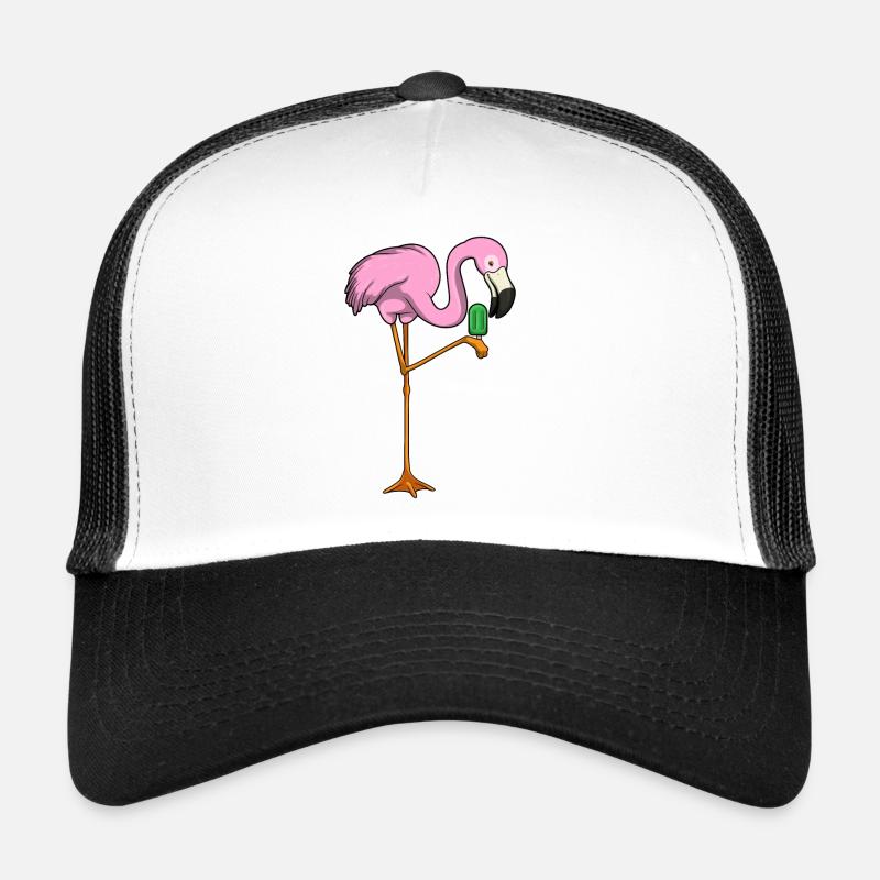 Flamingo Eis am Stiel - Trucker Cap - Weiß/Schwarz