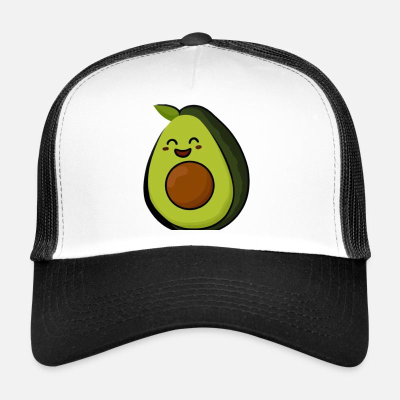 Funny Avocado - Trucker Cap - Weiß/Schwarz