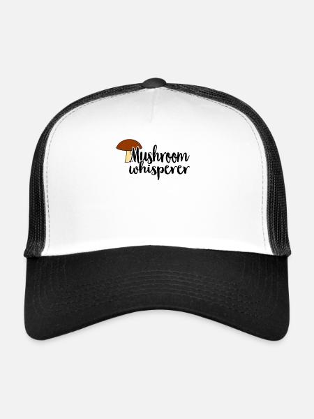 Mushroom Picker Mushroom Mushroom Hunters Mushroom Lovers Mushroom Farm - Trucker Cap - white/black - Front