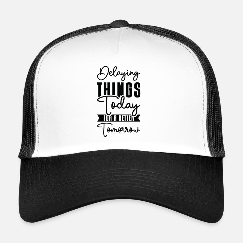 Procrastinating Vintage Fan Procrastinator Trucker Cap