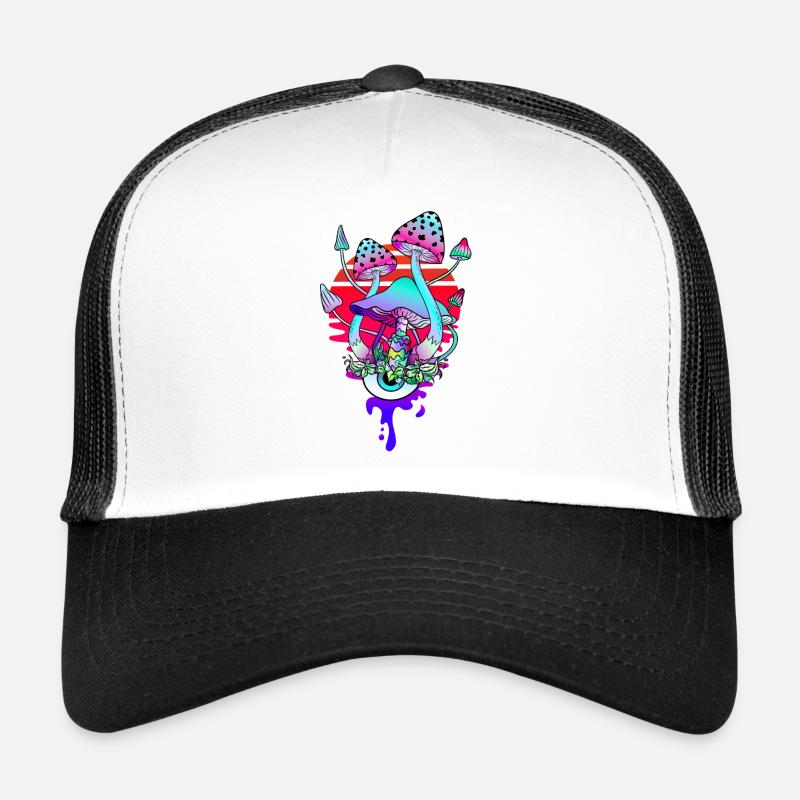 Zauberpilze Psychedelic Mushrooms Eye Trucker Cap
