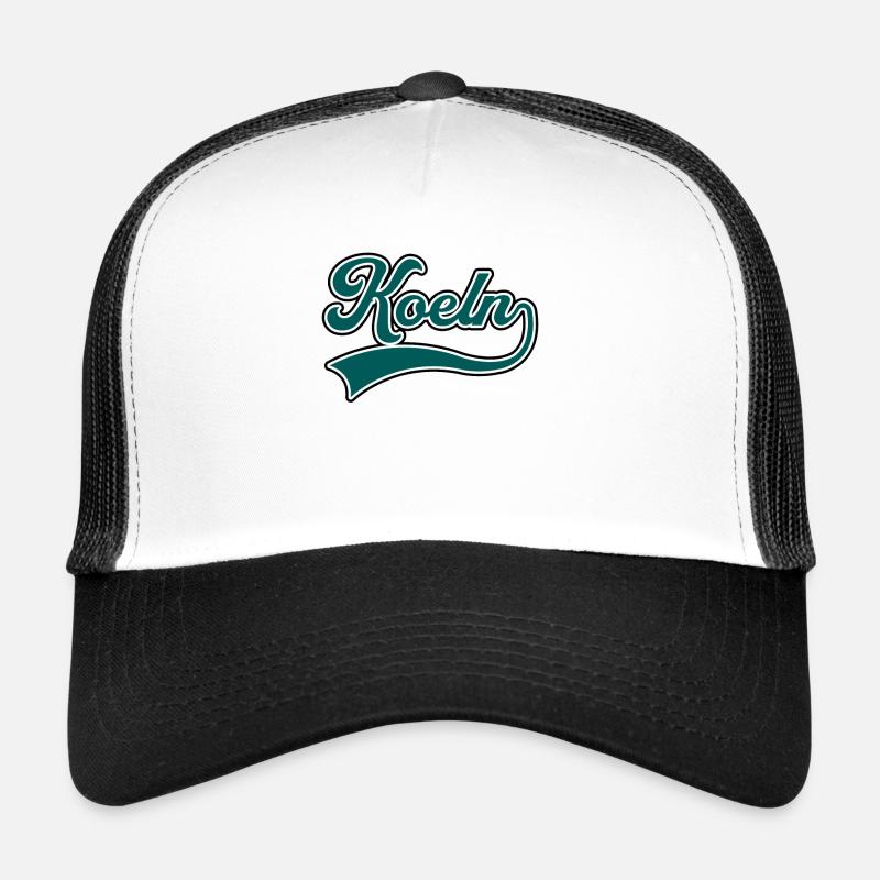 Köln Schriftzug - Trucker Cap - Weiß/Schwarz