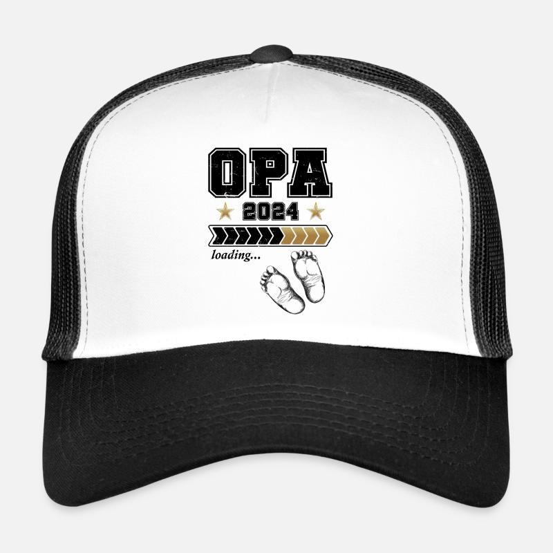 Opa 2024 Loading - Trucker Cap - Weiß/Schwarz