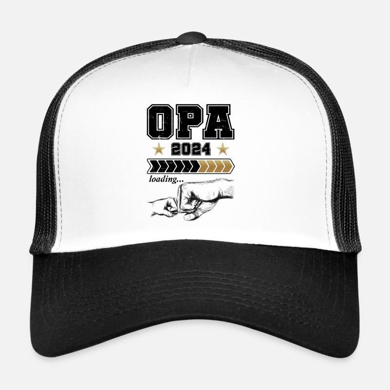 Opa 2024 Loading - Trucker Cap - Weiß/Schwarz