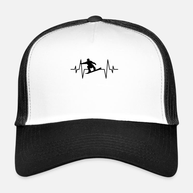 Snowboarding heartbeat Trucker Cap