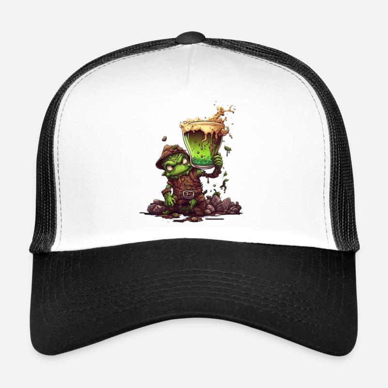 lustiges gruseliges bier monster Trucker Cap